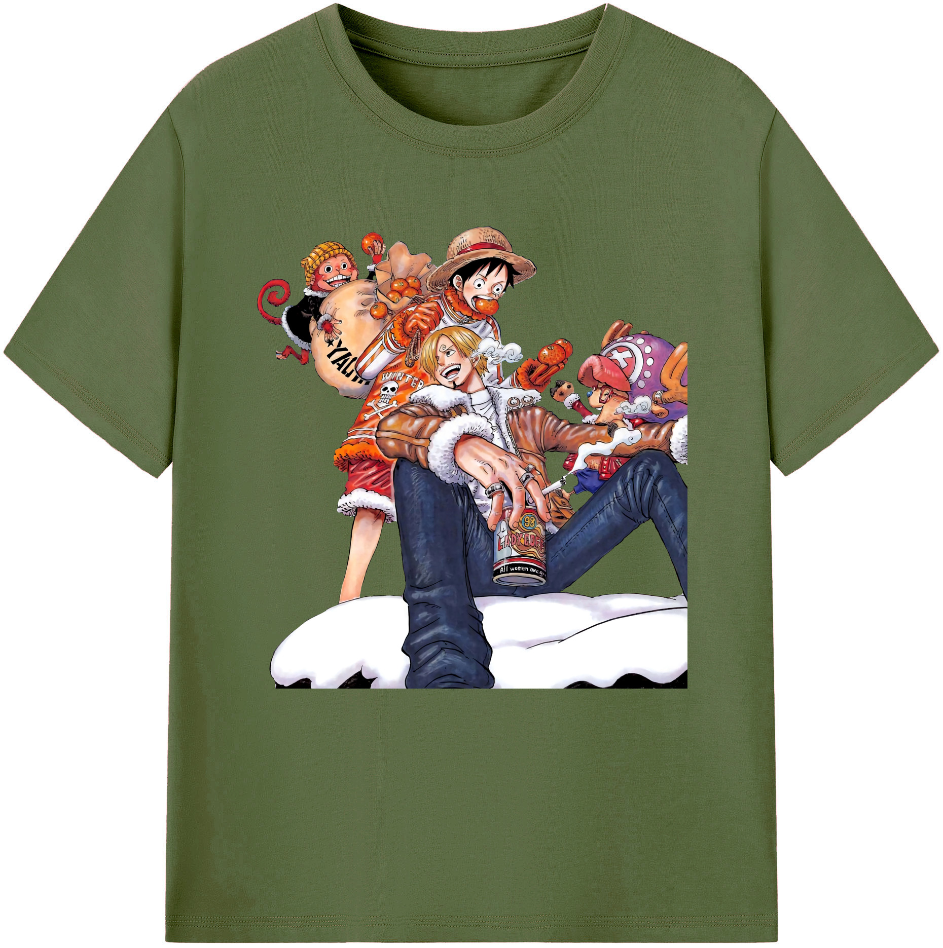 ワンピース サンジ ONE PIECE Sanji 綿100％半袖Tシャツ（フロントプリント）